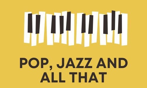 Piano keys and Pop Jazz title